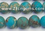 CDE1026 15.5 inches 6mm round matte sea sediment jasper beads