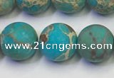 CDE1029 15.5 inches 12mm round matte sea sediment jasper beads