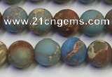 CDE1031 15.5 inches 6mm round matte sea sediment jasper beads