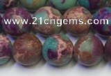 CDE1036 15.5 inches 6mm round matte sea sediment jasper beads