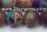 CDE1038 15.5 inches 10mm round matte sea sediment jasper beads