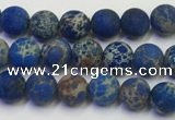 CDE1040 15.5 inches 4mm round matte sea sediment jasper beads