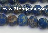 CDE1041 15.5 inches 6mm round matte sea sediment jasper beads