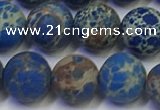 CDE1043 15.5 inches 10mm round matte sea sediment jasper beads