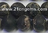 CDE1048 15.5 inches 10mm round matte sea sediment jasper beads