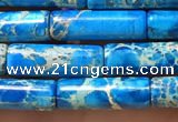 CDE1104 15.5 inches 4*13mm tube sea sediment jasper beads