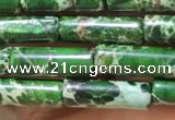 CDE1105 15.5 inches 4*13mm tube sea sediment jasper beads