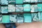 CDE1207 15.5 inches 4.5mm - 5mm cube sea sediment jasper beads