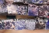 CDE1212 15.5 inches 6mm - 6.5mm cube sea sediment jasper beads