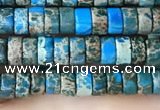 CDE1225 15.5 inches 2.5*4mm heishi sea sediment jasper beads