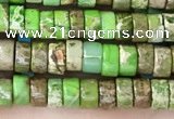 CDE1226 15.5 inches 2.5*4mm heishi sea sediment jasper beads