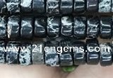 CDE1238 15.5 inches 3*6mm heishi sea sediment jasper beads