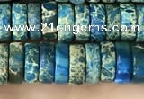 CDE1241 15.5 inches 3*8mm heishi sea sediment jasper beads