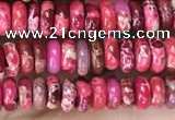 CDE1253 15.5 inches 2.5*4mm rondelle sea sediment jasper beads