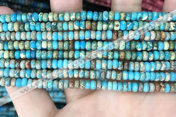 CDE1255 15.5 inches 2.5*4mm rondelle sea sediment jasper beads