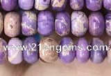 CDE1262 15.5 inches 4*6mm rondelle sea sediment jasper beads