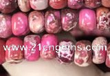 CDE1264 15.5 inches 4*6mm rondelle sea sediment jasper beads