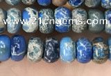 CDE1266 15.5 inches 4*6mm rondelle sea sediment jasper beads