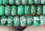 CDE1267 15.5 inches 4*6mm rondelle sea sediment jasper beads