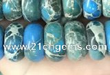 CDE1281 15.5 inches 6*10mm rondelle sea sediment jasper beads