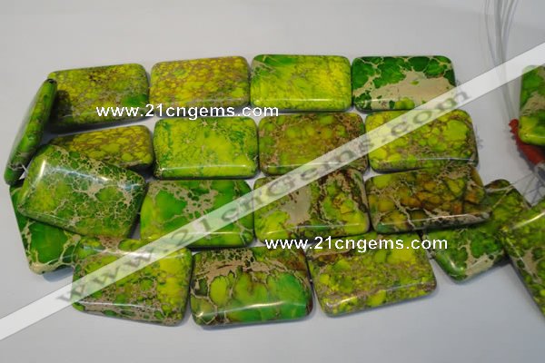 CDE130 15.5 inches 30*45mm rectangle dyed sea sediment jasper beads