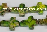 CDE131 15.5 inches 15*20mm cross dyed sea sediment jasper beads