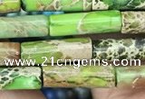 CDE1312 15.5 inches 4*13mm tube sea sediment jasper beads