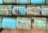 CDE1321 15.5 inches 6*8mm tube sea sediment jasper beads