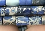 CDE1323 15.5 inches 6*8mm tube sea sediment jasper beads