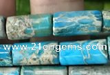 CDE1330 15.5 inches 6*12mm tube sea sediment jasper beads