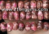 CDE1358 15.5 inches 2.5*4mm rondelle synthetic sea sediment jasper beads