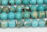 CDE1366 15.5 inches 4mm round sea sediment jasper beads wholesale