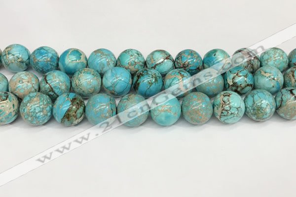 CDE1372 15.5 inches 16mm round sea sediment jasper beads wholesale