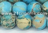 CDE1379 15.5 inches 10mm round matte sea sediment jasper beads