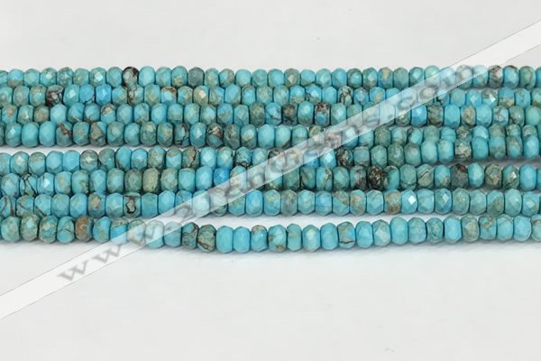 CDE1395 15.5 inches 2.5*4mm faceted rondelle sea sediment jasper beads