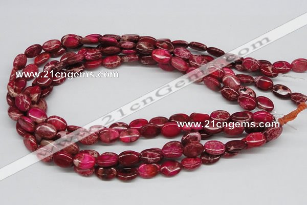 CDE14 15.5 inches 10*14mm oval dyed sea sediment jasper beads