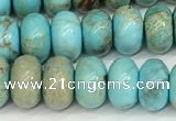 CDE1401 15.5 inches 5*8mm rondelle sea sediment jasper beads