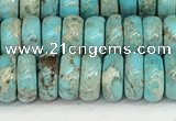 CDE1403 15.5 inches 2.5*6mm rondelle sea sediment jasper beads