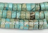 CDE1407 15.5 inches 3*6mm heishi sea sediment jasper beads wholesale