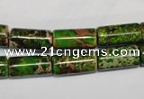 CDE141 15.5 inches 8*17mm tube dyed sea sediment jasper beads