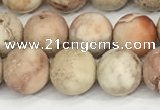 CDE1415 15.5 inches 8mm round matte natural sea sediment jasper beads