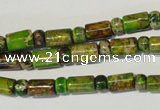 CDE142 3*6mm rondelle & 6*9mm tube dyed sea sediment jasper beads