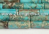 CDE1424 15.5 inches 4*13mm tube sea sediment jasper beads wholesale