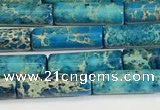 CDE1425 15.5 inches 4*13mm tube sea sediment jasper beads wholesale