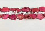 CDE1433 25*35mm - 35*45mm freefrom sea sediment jasper slab beads