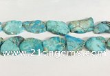 CDE1434 25*35mm - 35*45mm freefrom sea sediment jasper slab beads