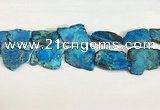 CDE1435 25*35mm - 35*45mm freefrom sea sediment jasper slab beads