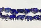 CDE1437 25*35mm - 35*45mm freefrom sea sediment jasper slab beads