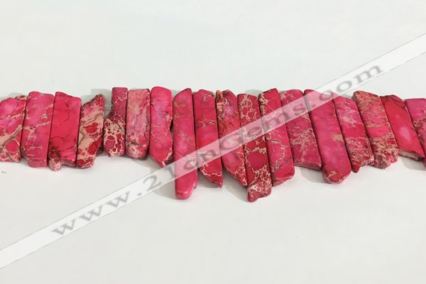 CDE1452 Top drilled 8*15mm - 10*60mm sticks sea sediment jasper beads