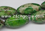 CDE148 15.5 inches 15*30mm rice dyed sea sediment jasper beads